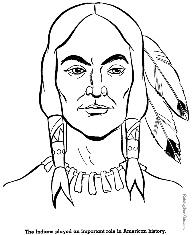 Coloring Page Indian