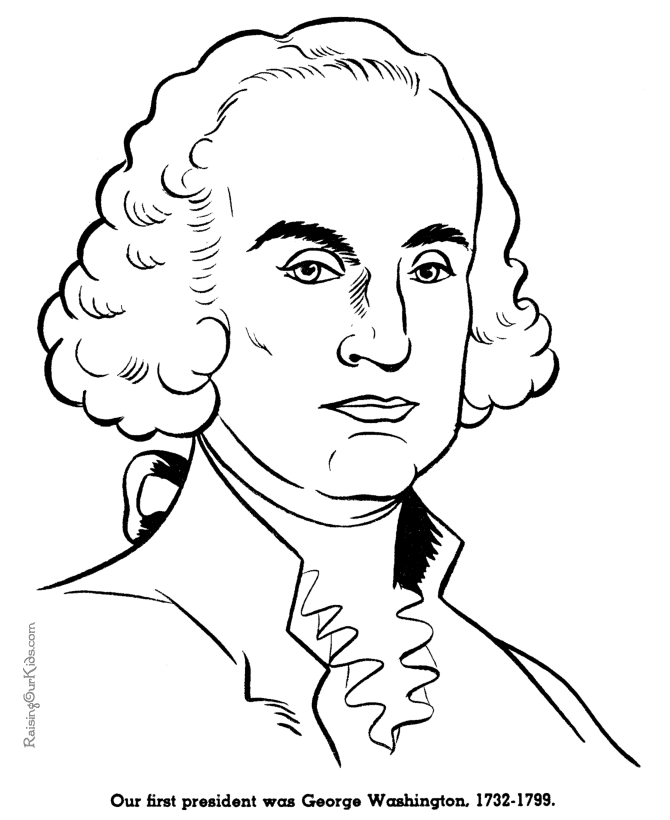 President George Washington coloring pages for kid