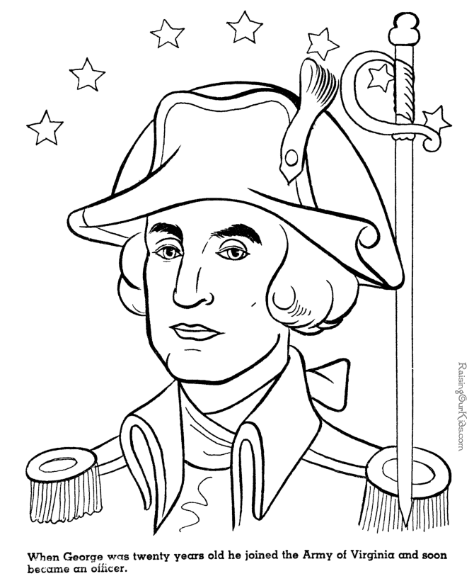 763 Simple George Washington Coloring Pages Printable with disney character