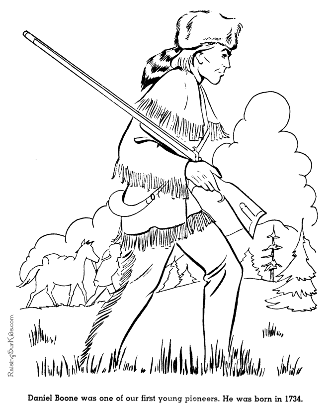 Davy Crockett Coloring Activity Coloring Pages