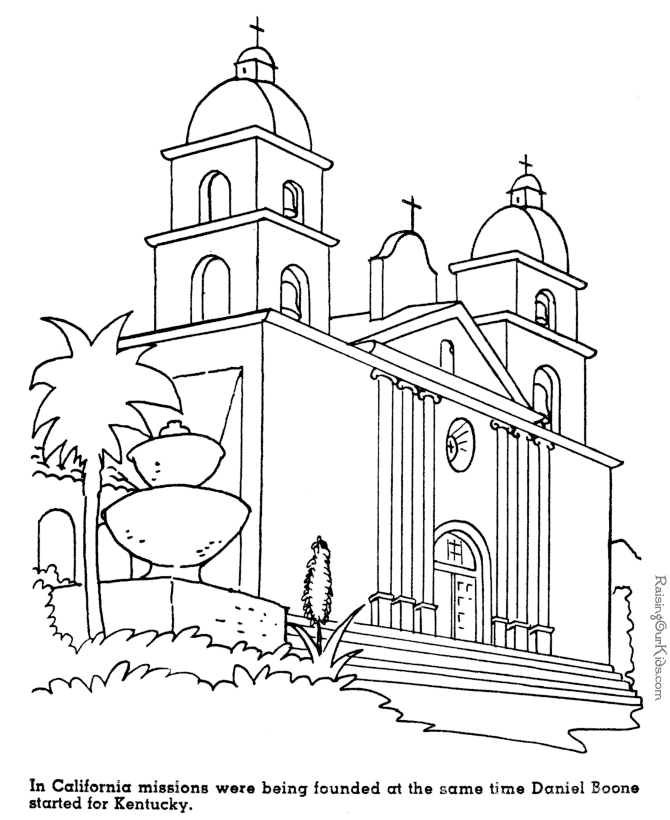 ca missions coloring pages - photo #1