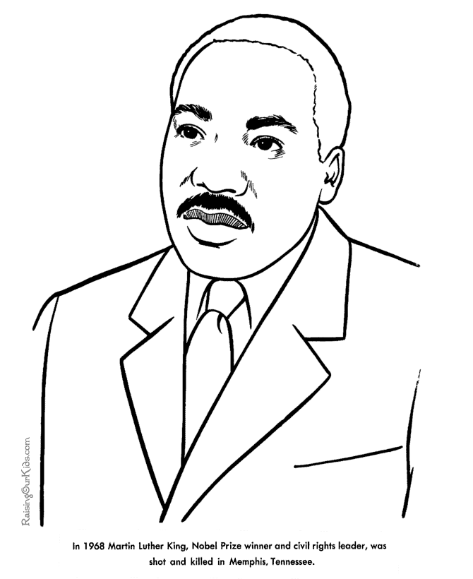 martin luther king  coloring
