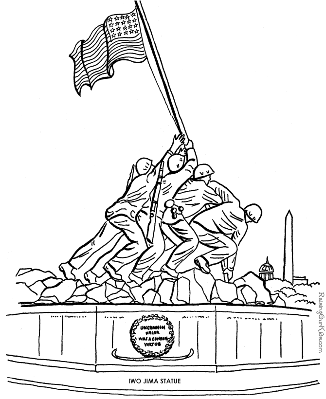 Iwo Jima picture to color 009