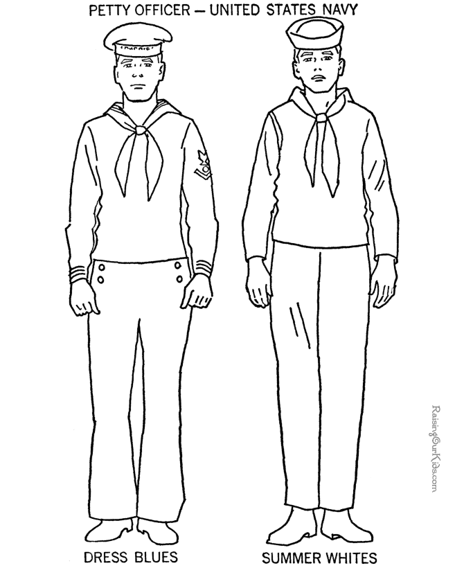 Military coloring pages to