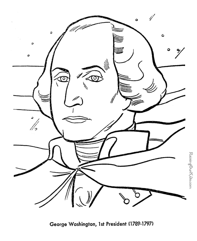 George Washington Coloring pages Free and Printable