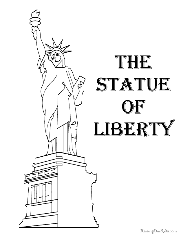 statue of liberty facts and history. Statue of Liberty coloring