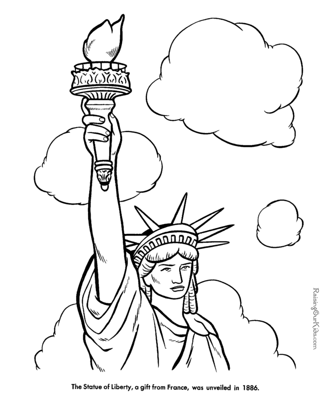 statue of liberty fireworks. Statue of Liberty Coloring