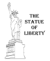Statue of Liberty picture to print and color