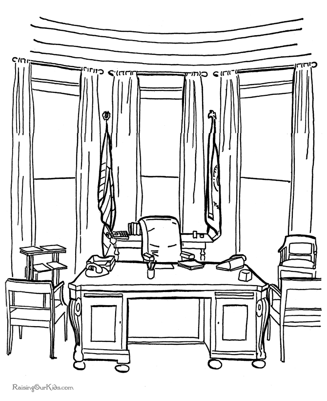 The Oval Office Coloring page 003