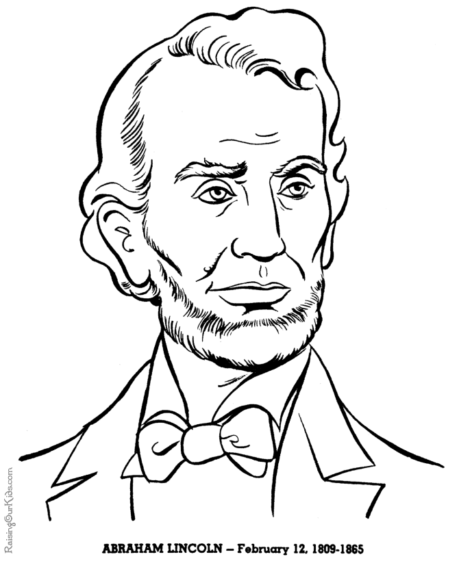 Download Abraham Lincoln history coloring pages for kid 053