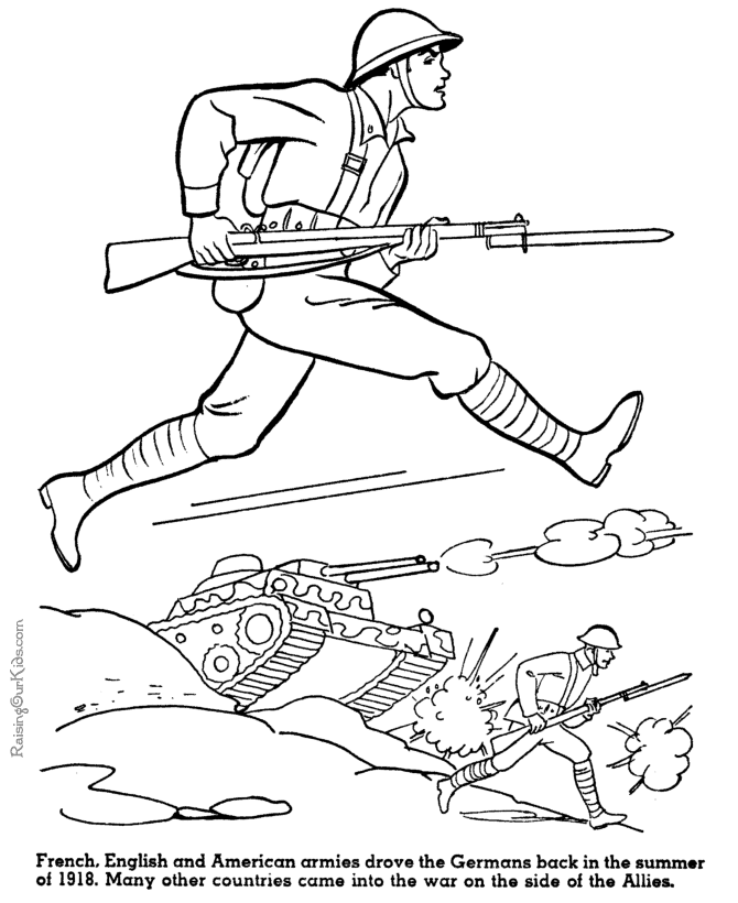American military history coloring page for kid 089