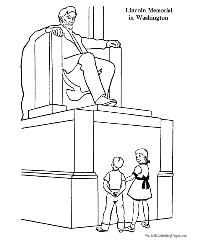 lincoln memorial building coloring page